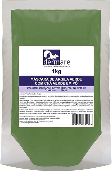 Argila Verde Dermare com Chá Verde