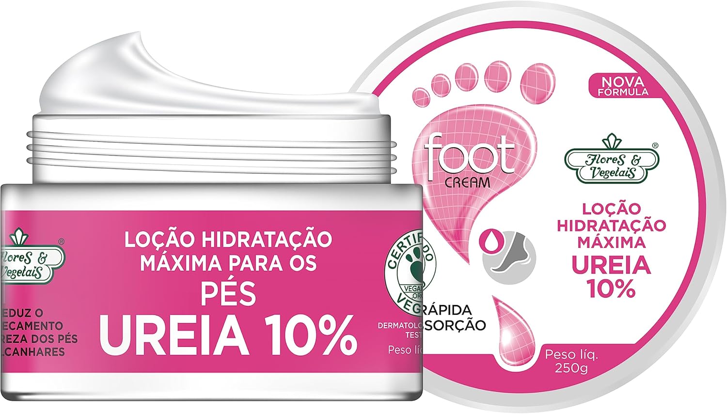 Creme para Pés Flores & Vegetais